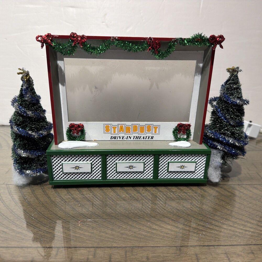 Dept 56 STARDUST DRIVE-IN THEATER #55064 Light Up Original Snow Village Vtg READ